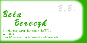 bela bereczk business card